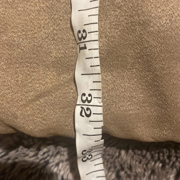 Cleo petites tan faux fur trim soft suede puffer jacket Sz PM - Picture 11 of 14